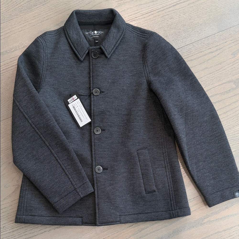 Hydrogen Kids Charcoal Pea Coat